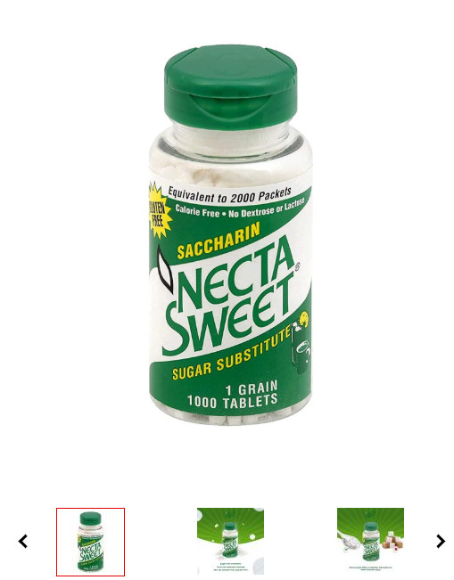 Necta Sweet Saccharin Tablets 1 Grain - 1000 Tablets