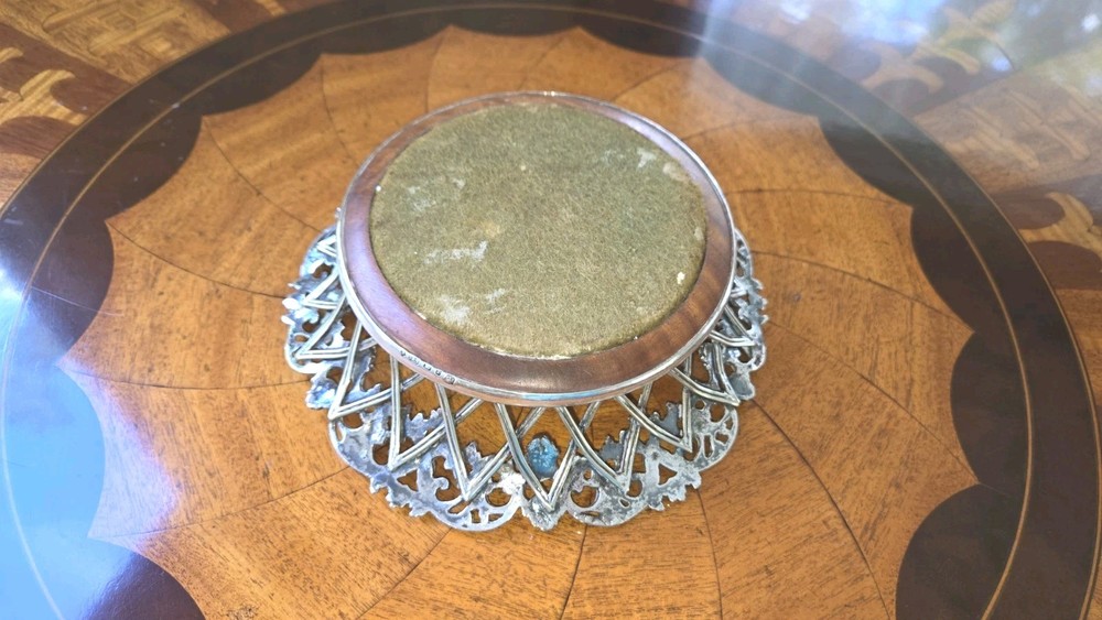 Antique Crown Form Wine Bottle Coaster England