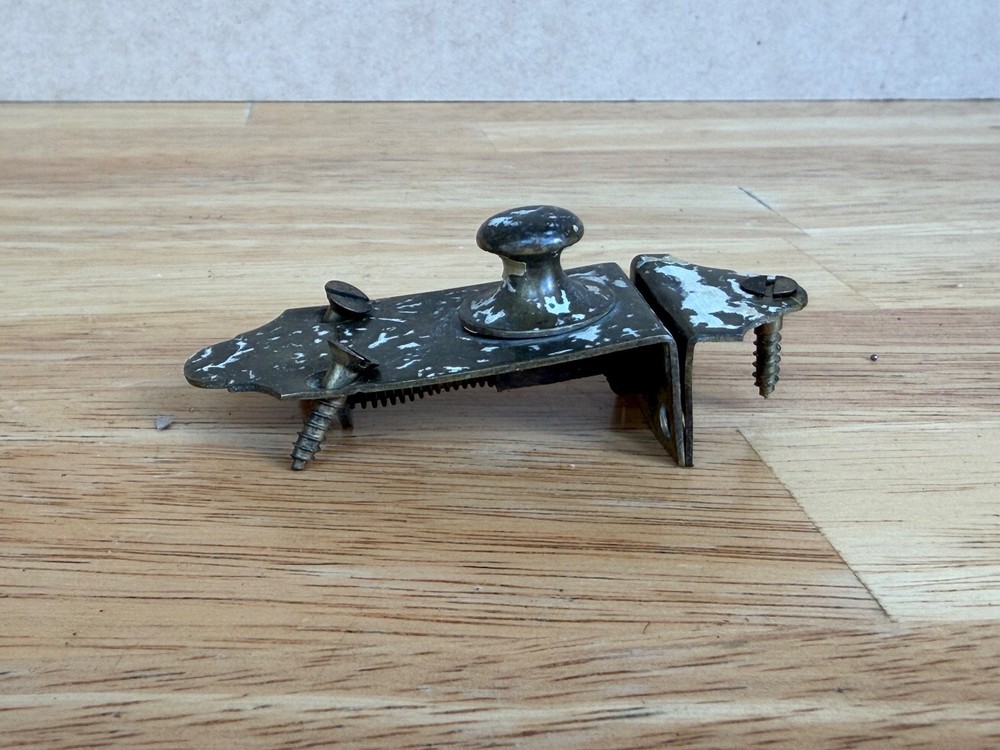 Vtg Cabinet Lock Brass Cupboard Latch #1131