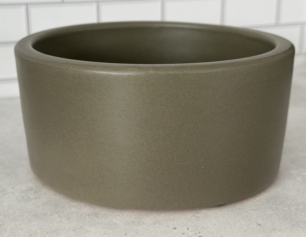 Case Study Ceramics 6” Modern Olive Planter Bowl Minimalist MCM