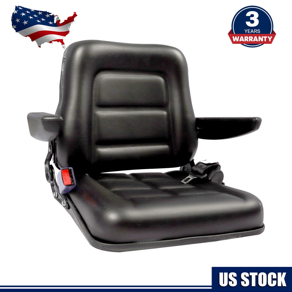 Tractor Forklift Seat Excavator Universal Adjustable Backrest Armrest