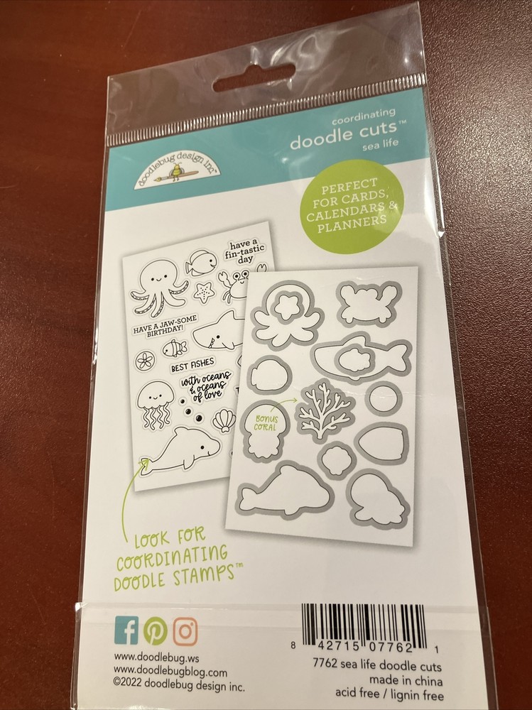 Doodlebug Doodle Cuts Sea Life Die Set, #7762