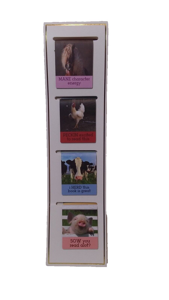Bella Bug Magnetic Bookmarks 8 Ct - Farm Animals