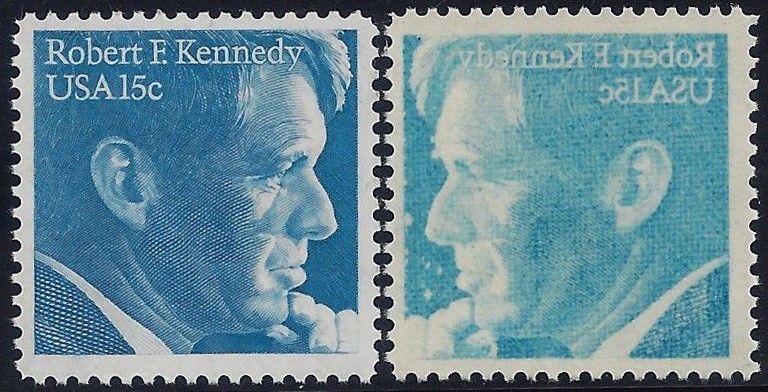 1770 - Reverse Offset Image Error / EFO "Robert Kennedy" Mint NH
