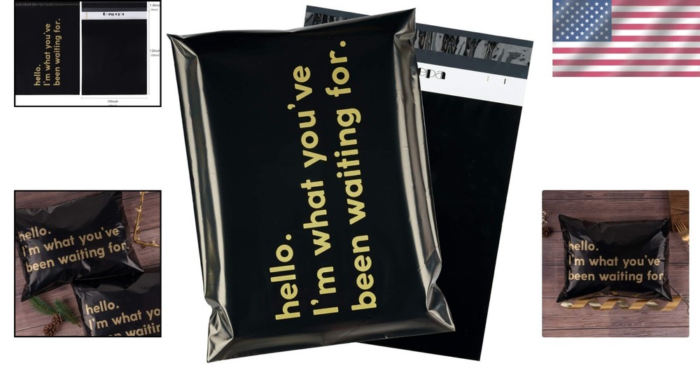 Poly Mailer Shipping Bag Black 10x13