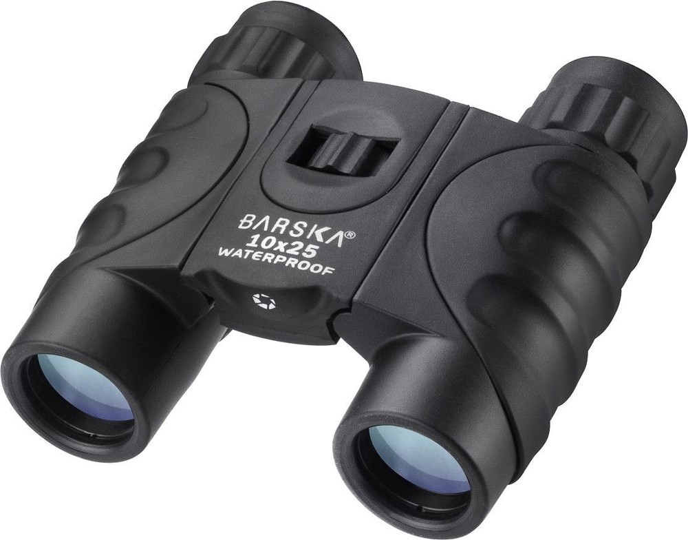 Barska 10x25mm Waterproof Compact Binocular, Black, Small, AB12725