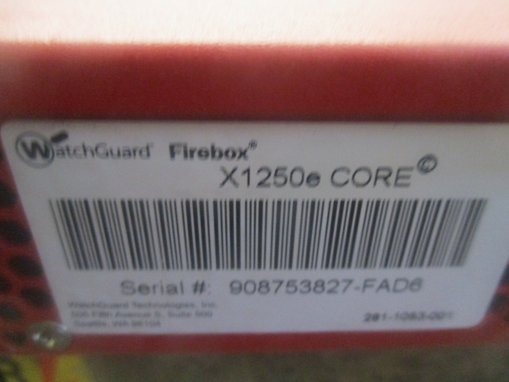 WatchGuard Firebox X1250e Core Model: T1AE8 Firewall
