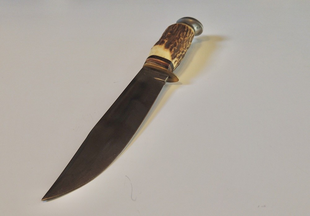 Fixed Blade Hunting Knife Solingen Sword&Shield Germany 6 Inch Blade