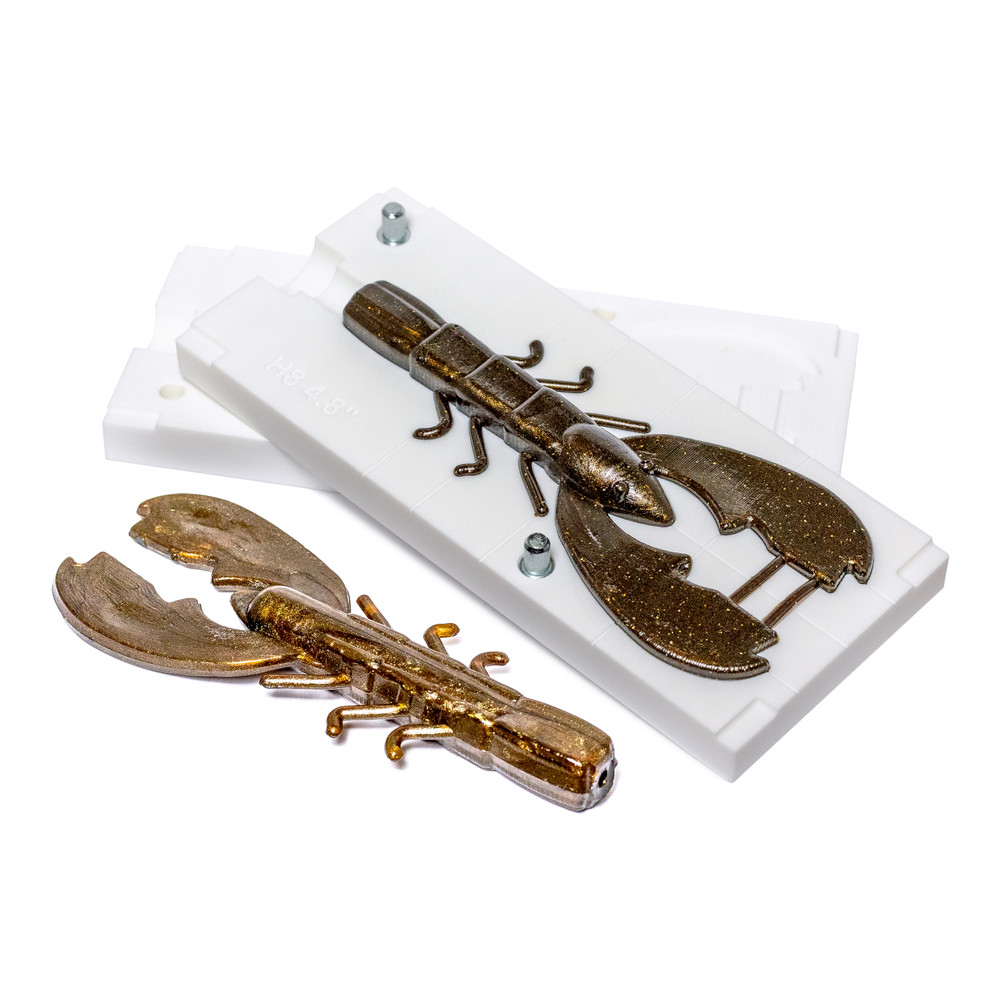 Mold Chigger Craw Soft Plastic Fishing Lure Bait Making 4.8"