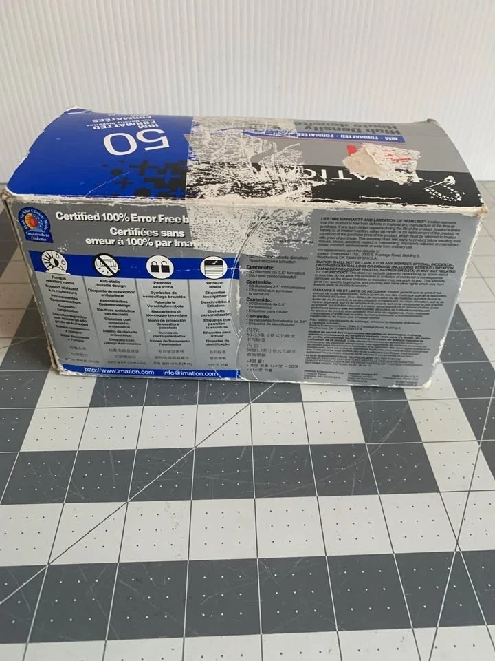 50 Pack Open Box 3M IMATION High Density Diskettes IBM Formatted DS HD Disk