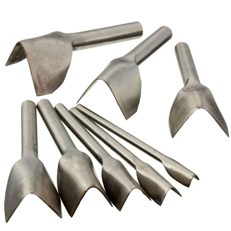Leather Craft Tools， Half Round V Shaped Cutter Punch, 10-45mm