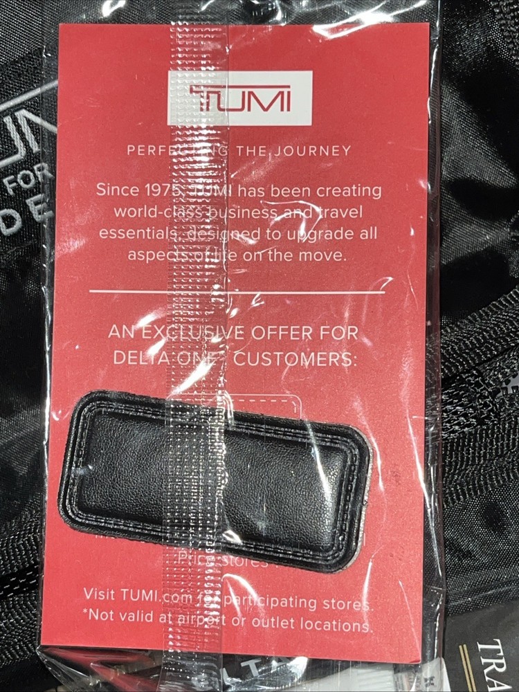 Small Zippered TUMI Case- Delta Airlines- Items Inside, Hard Plastic Case,Black