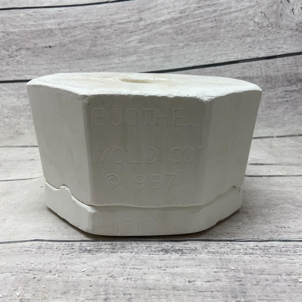 Vintage 1997 Boothe Ceramic Casting Mold LG Scallop Dip Insert Pour Solid #1312