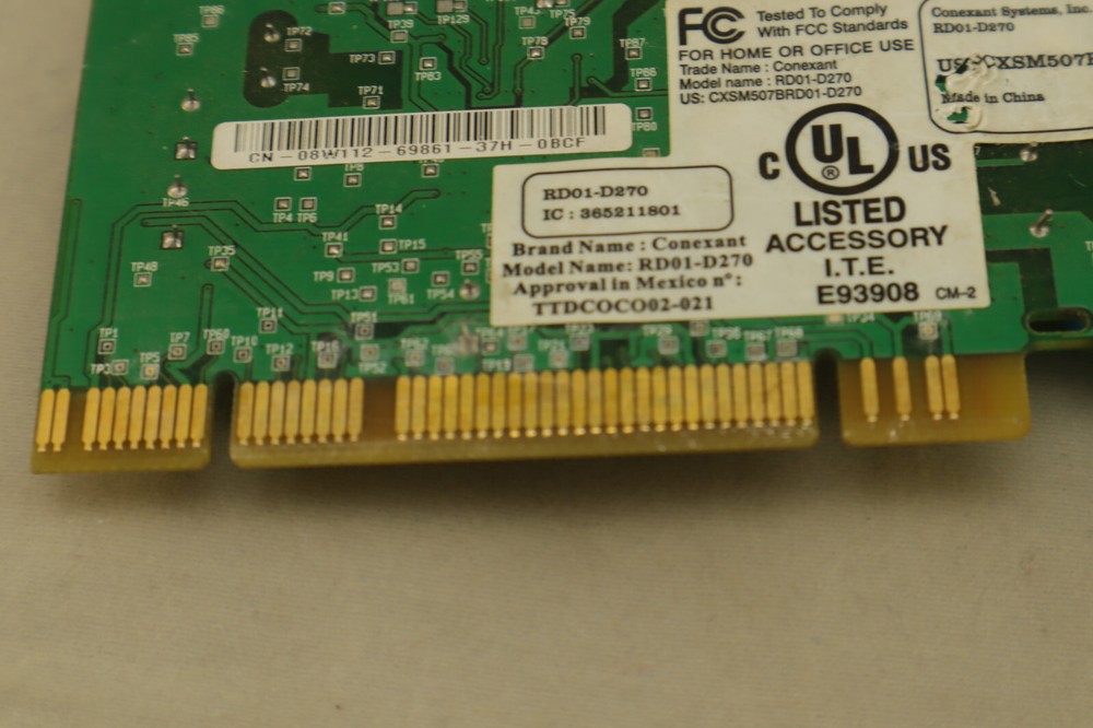 Conextant Systems RD01-D270 Desktop Computer PCI Modem Card