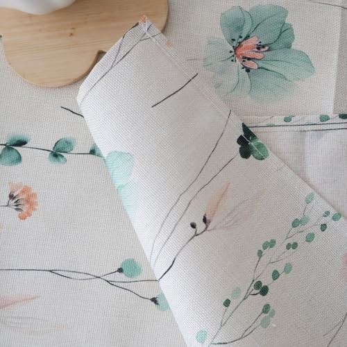 Wildflowers Spring Table Runner, Rustic 13" x 72", Table Runner Floral