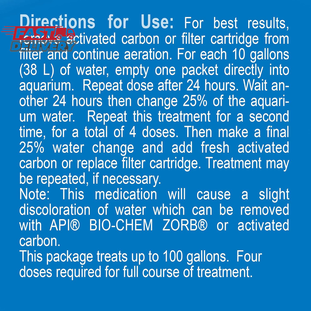 API FIN & BODY CURE Freshwater Fish Powder Medication 10-Count Box