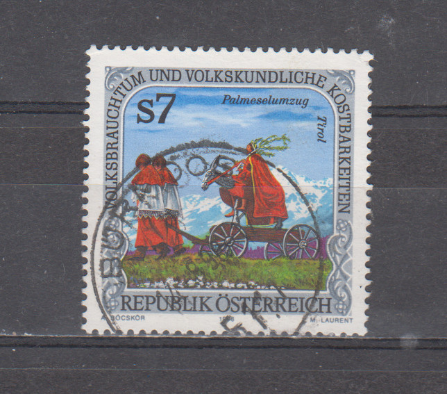 AUSTRIA :  1996 - USED  - SCOTT # 1706  FOLKLORE