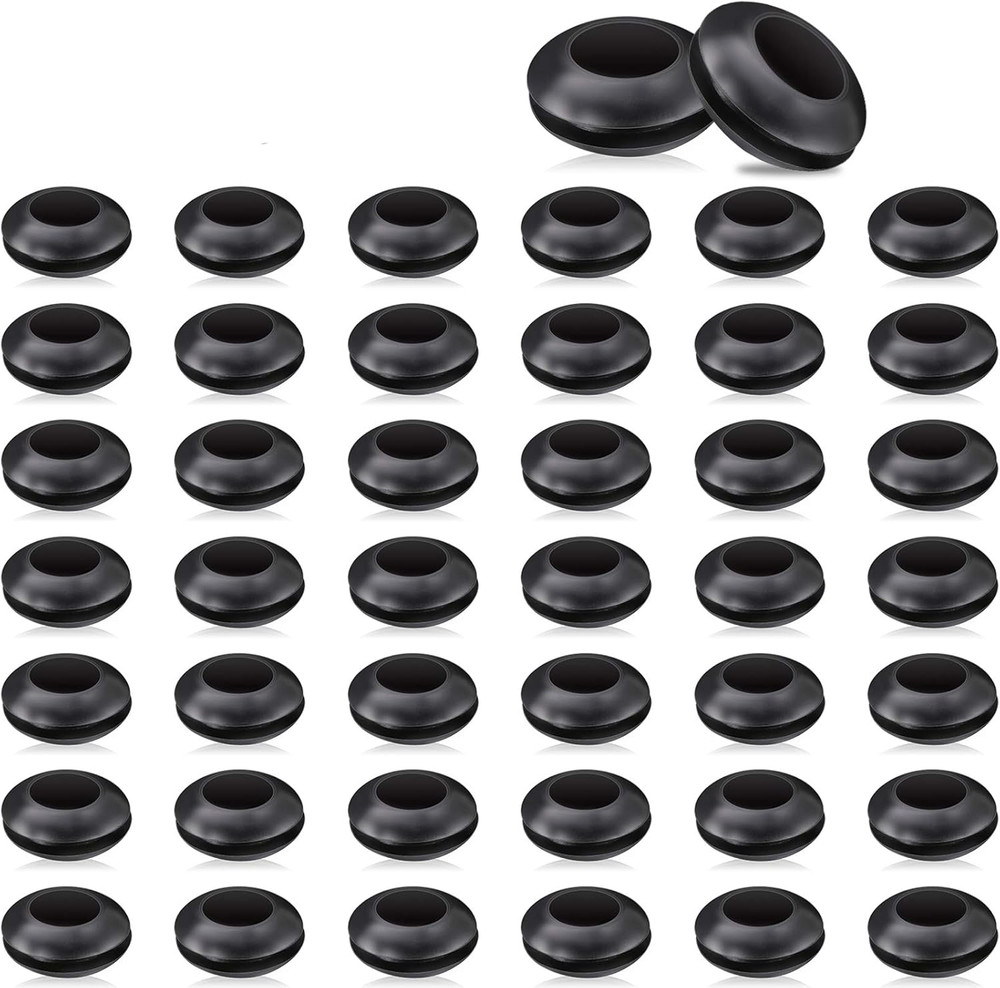50 Packs Airlock Grommets for Fermenter Lids, 5/8" Outer Diameter, 3/8" Inner Di