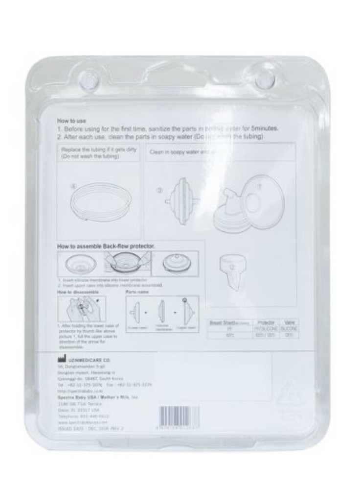 Spectra Breast Pump Flange Set Wide Shield Set Size - 24mm
