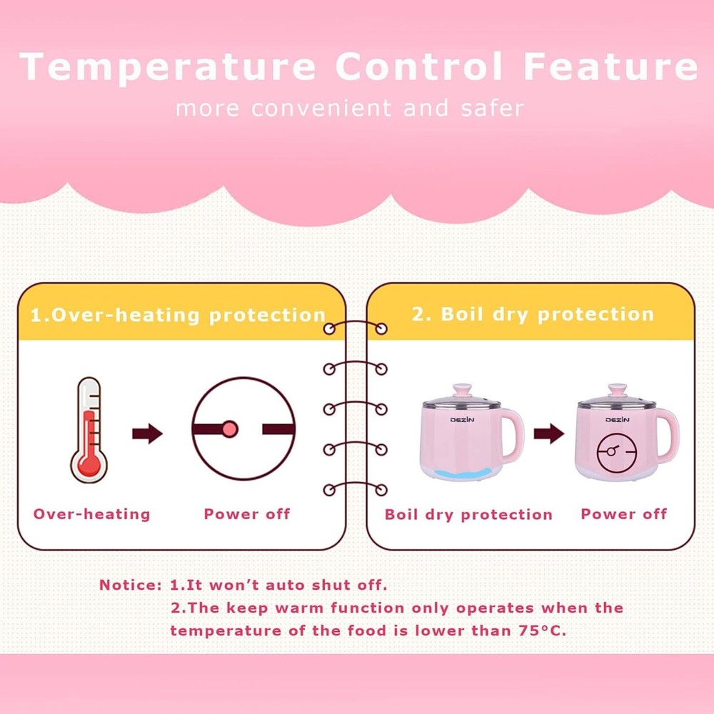 Versatile Electric Noodles Cooker with Temperature Control & Keep Warm Function