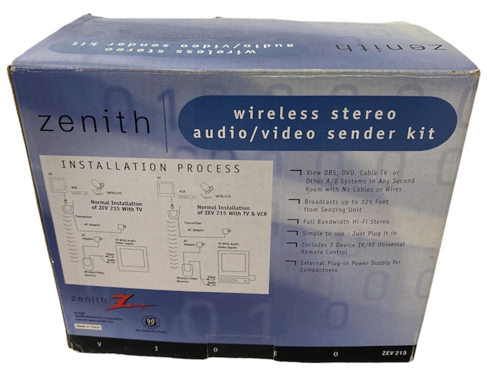 zenith audio video transmitter receiver With Remote