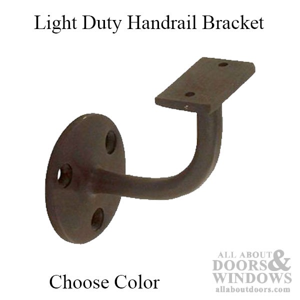 Deltana Light Duty Handrail Bracket Solid Brass 3" Projection Brushed Chrome