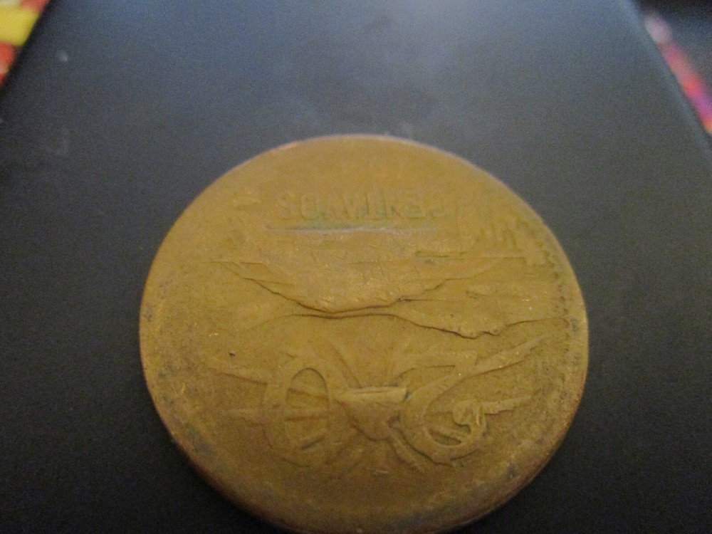 1943 20 CENTAVOS MEXICO FILLER