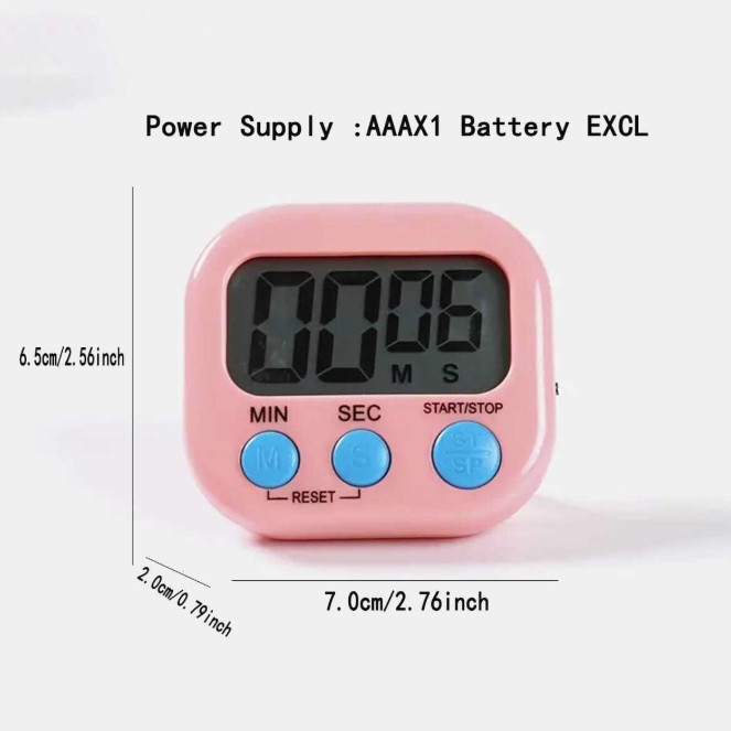 1pc Digital Kitchen Timer - Count Up & Down for Cooking & Baking - NEW
