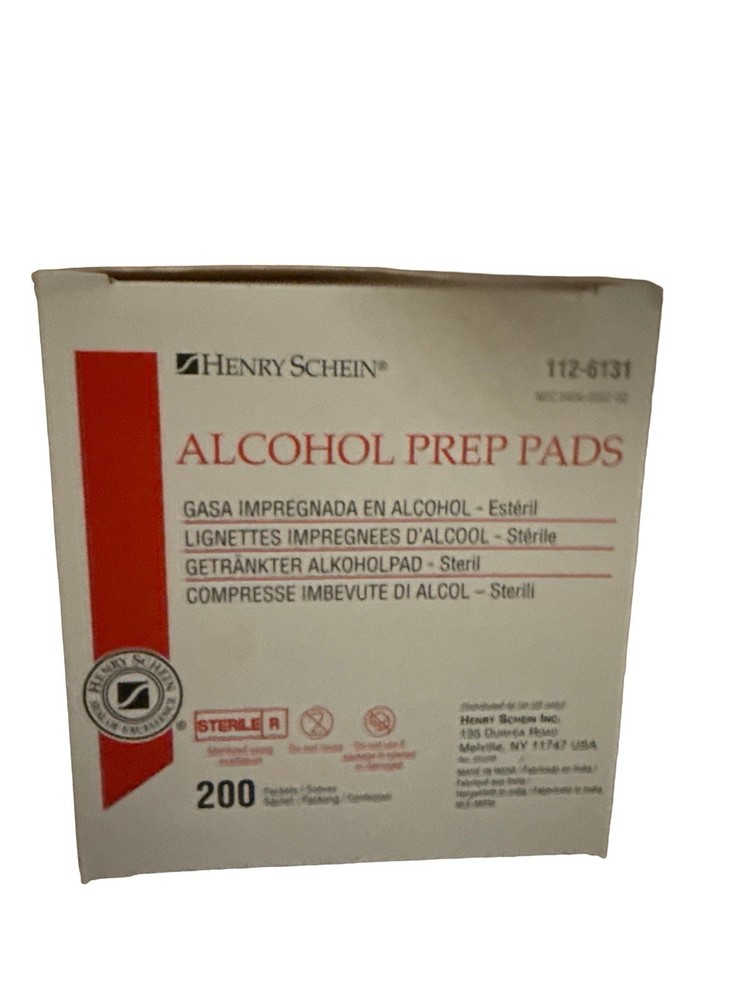 Henry Schein Alcohol Prep Pads Sterile 200 Count 112-6131
