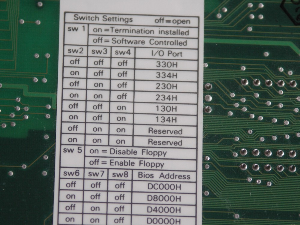 Adaptec AHA-1540-CF 50pin 16bit SCSI ISA Controller working pull