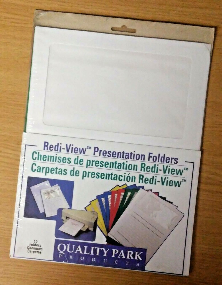 Quality Park Redi-View Presentation Folders 10 Pack Multi-Color #89515 - New