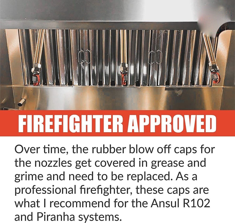 🔥🔥75 Pcs R102 Type FIRE SUPPRESSION SYSTEM RUBBER BLOW OFF NOZZLE CAPS.🔥🔥