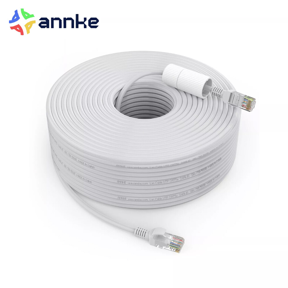 ANNKE 60ft 100ft CAT5E Ethernet Cable LAN RJ45 for Surveillance Security Camera