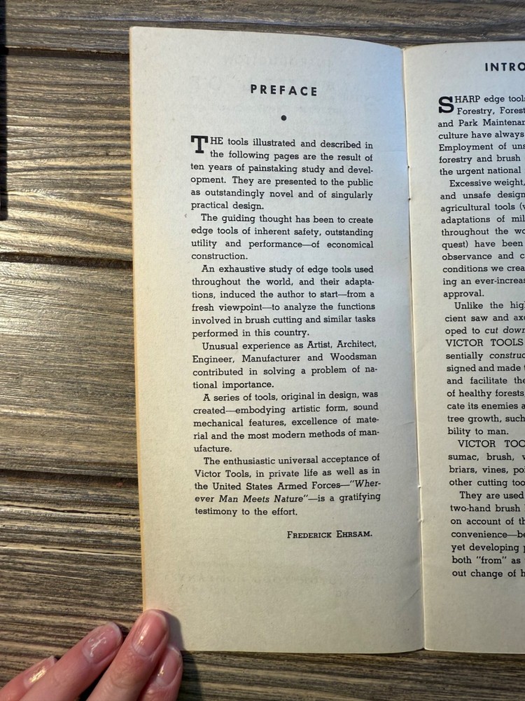 Vintage 1945 Victor Edge Tool Company Second Edition Manual