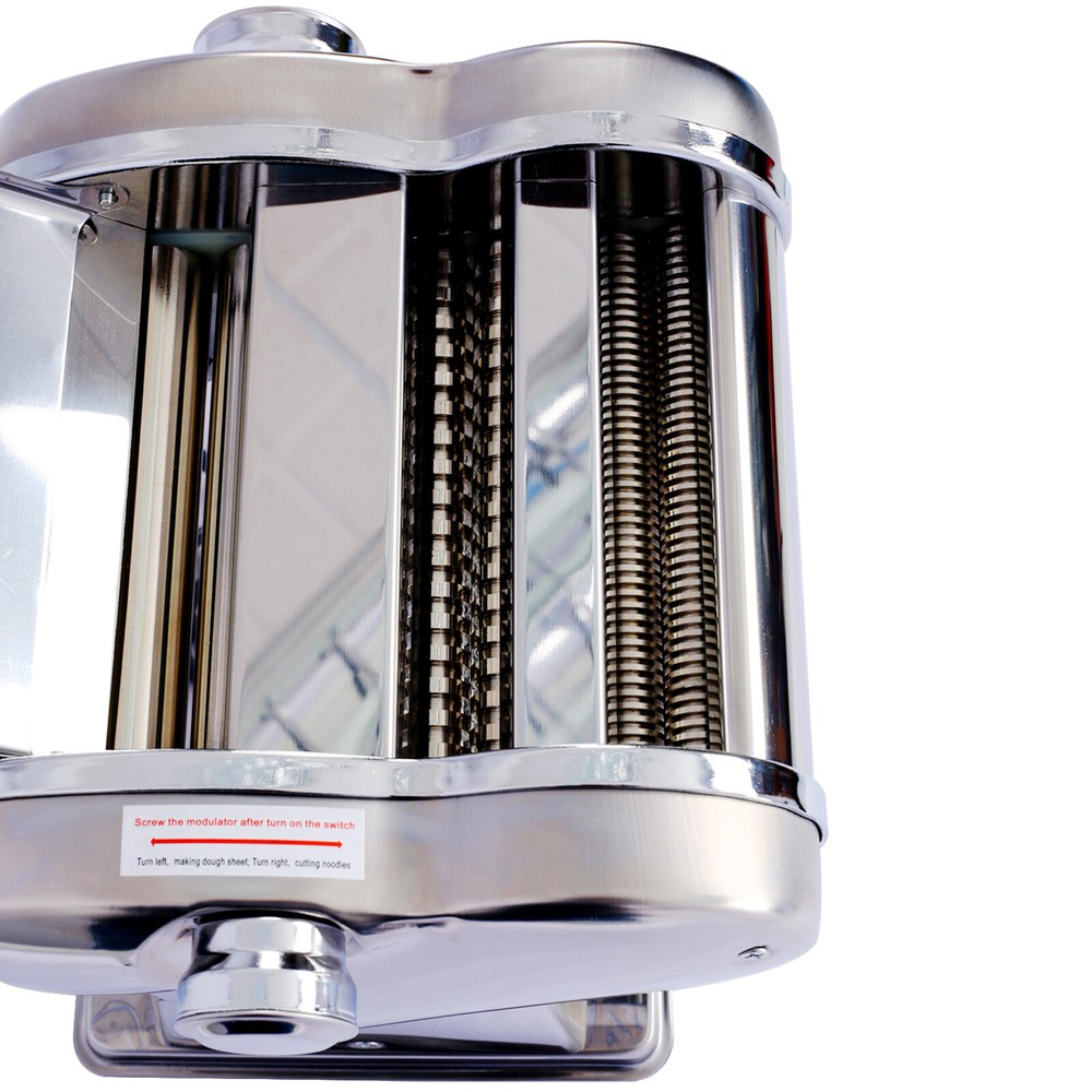 Noodle Maker Machine Dough Roller Cutter Thickness Adjustable Stainless Steel