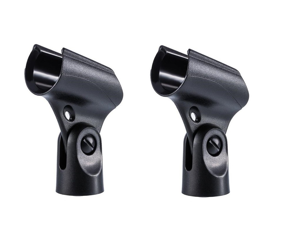 2 Pack Mic Clip Clamp Holder Fit for shure PG58 Vocal Microphone Replacement