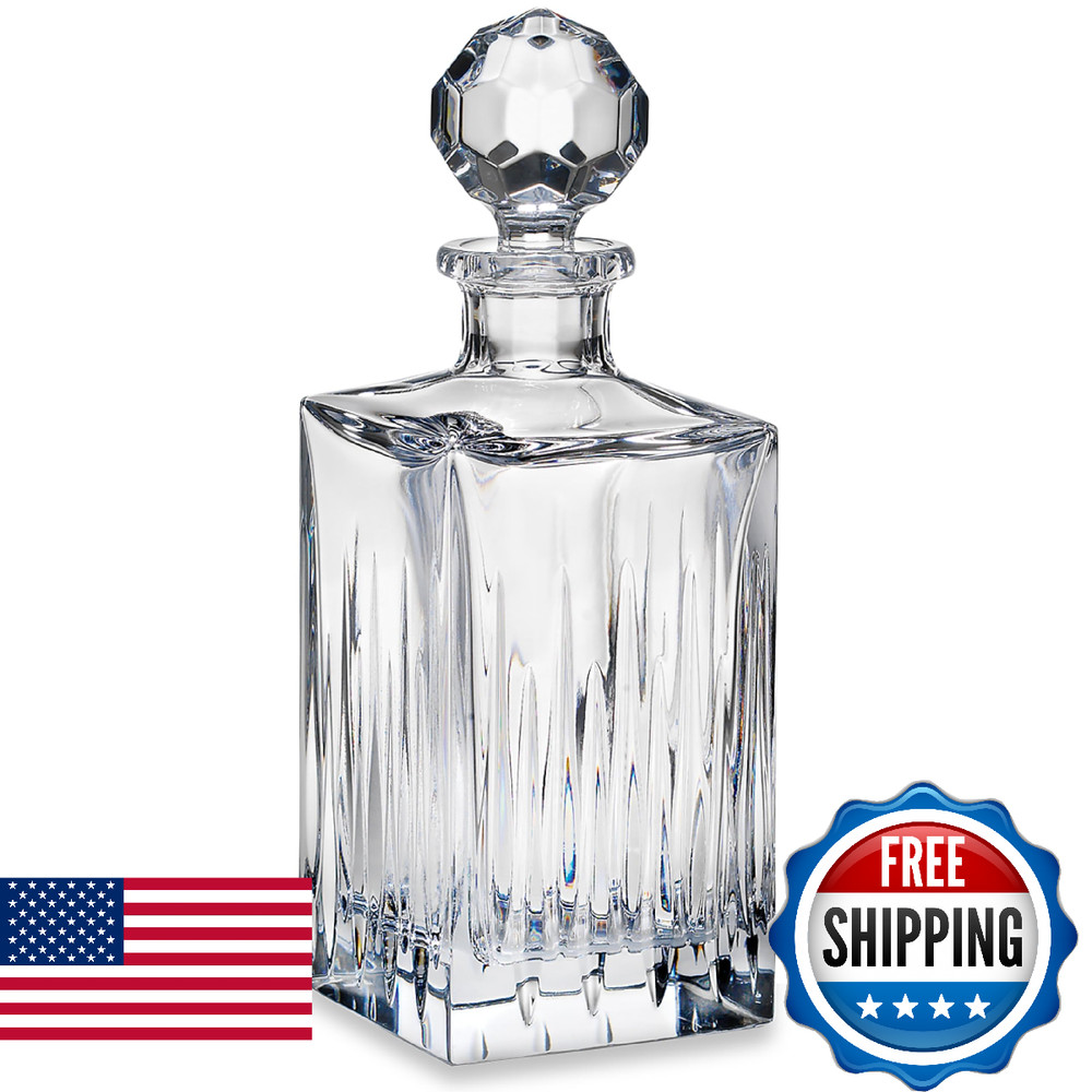 Reed & Barton Crystal Soho Square Decanter