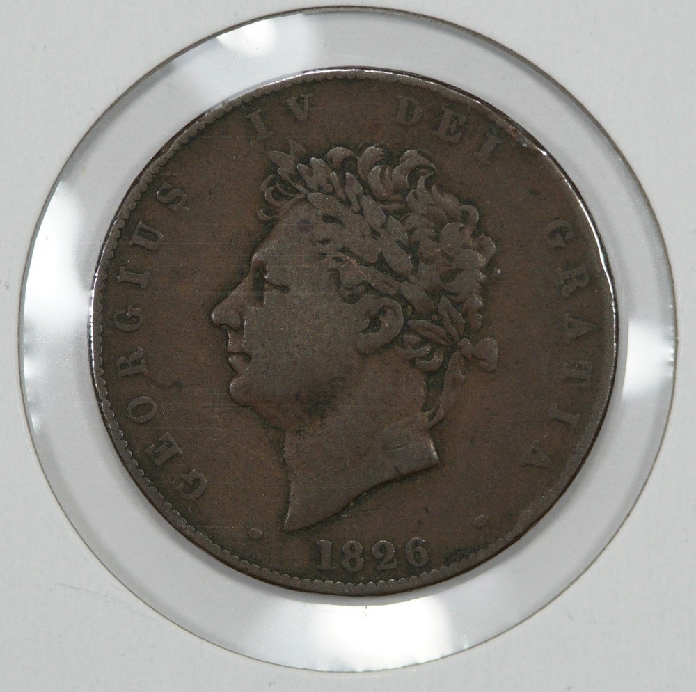 1826 Great Britain 1/2 Penny