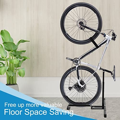 Vertical Bike Stand Floor Bicycle Rack Adjustable Upright Design, Space