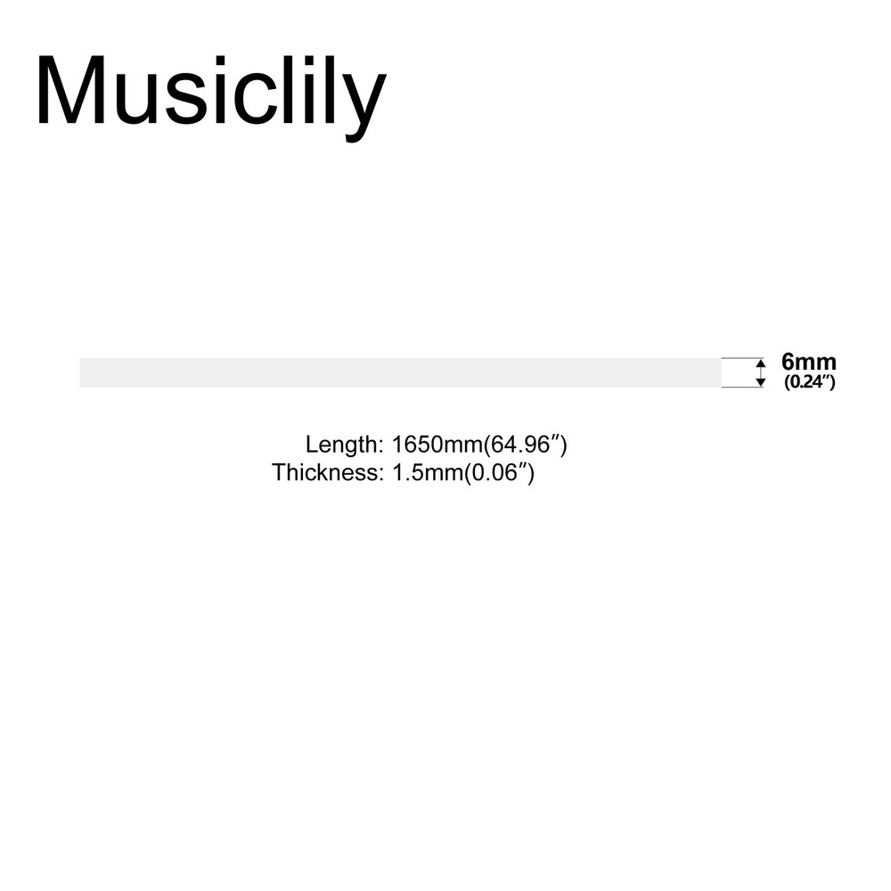Musiclily Plastic Guitar Binding 1650*6*1.5mm,Black