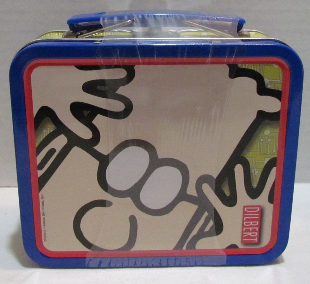 Dilbert Mini Metal Lunchbox, Trapped in a Dilbert World, SEALED with candy