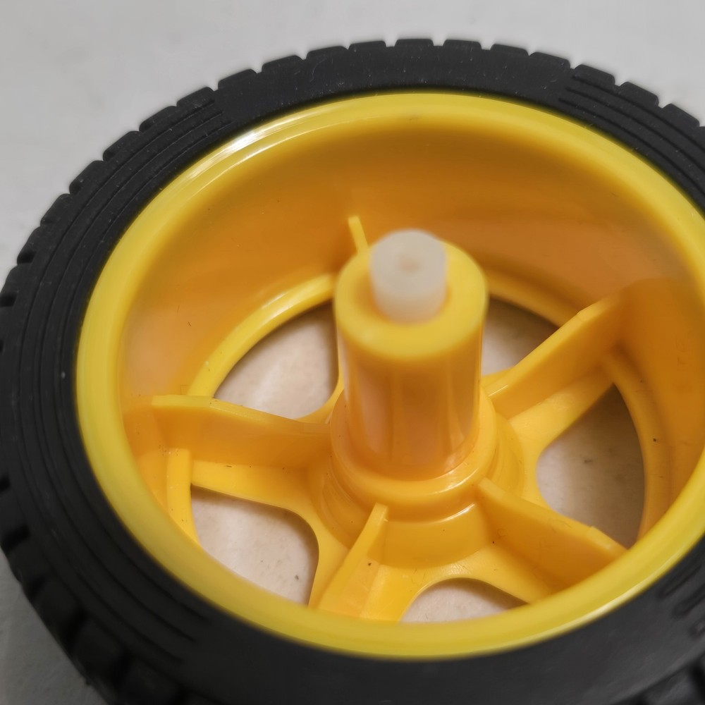 2PCS Small Smart Car Model Robot Plastic Tire Wheel 65x26mm