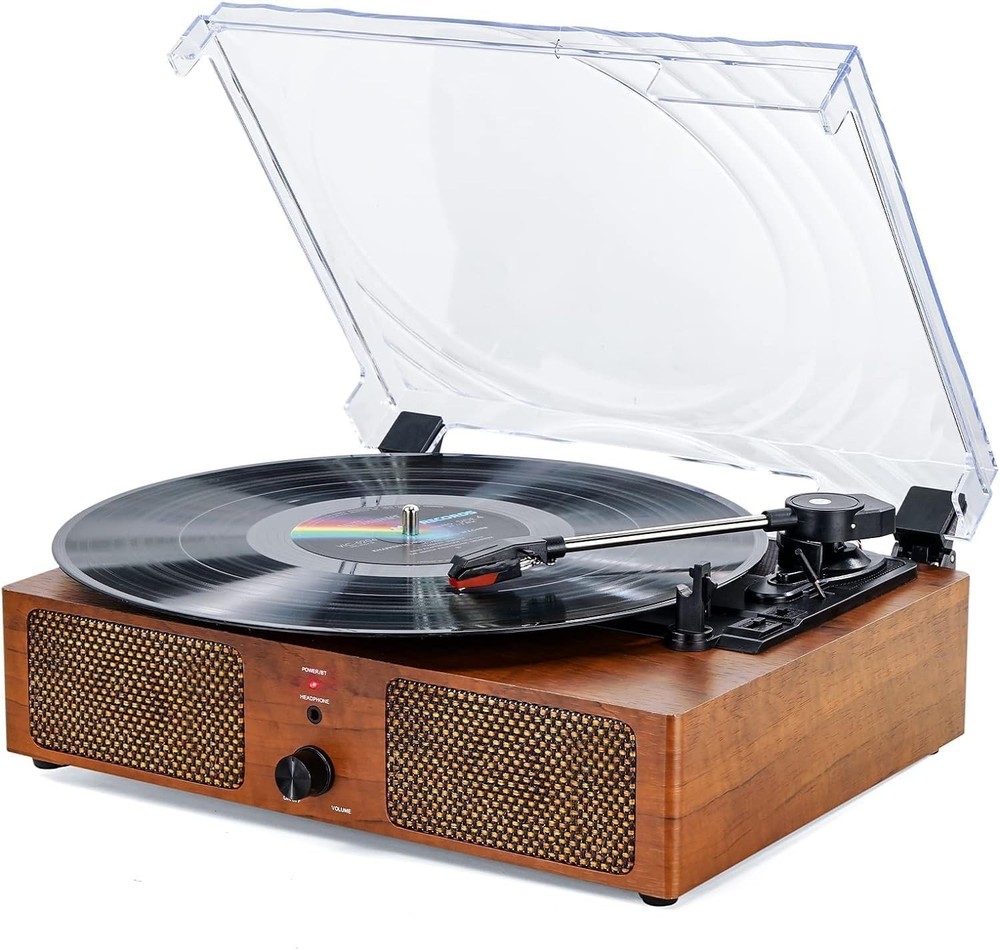 Tocadiscos Bluetooth Tocadiscos para Vinilo con Altavoces, Maleta vintage NEW