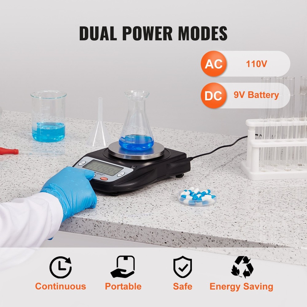 Analytical Balance 600g x 0.01g Accuracy High Precision Lab Scale 6 Units