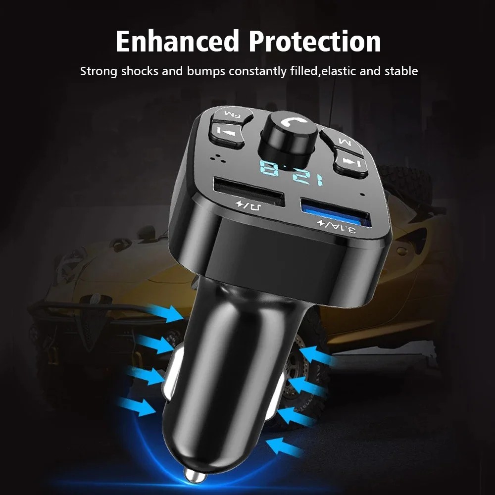 Bluetooth 5.0 Car 3.1A USB FM Transmitter