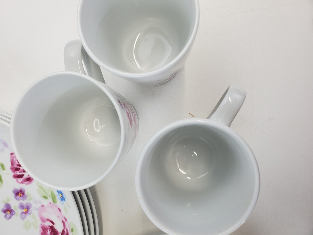 Everyday Gibson Dishes Pink Floral Pattern