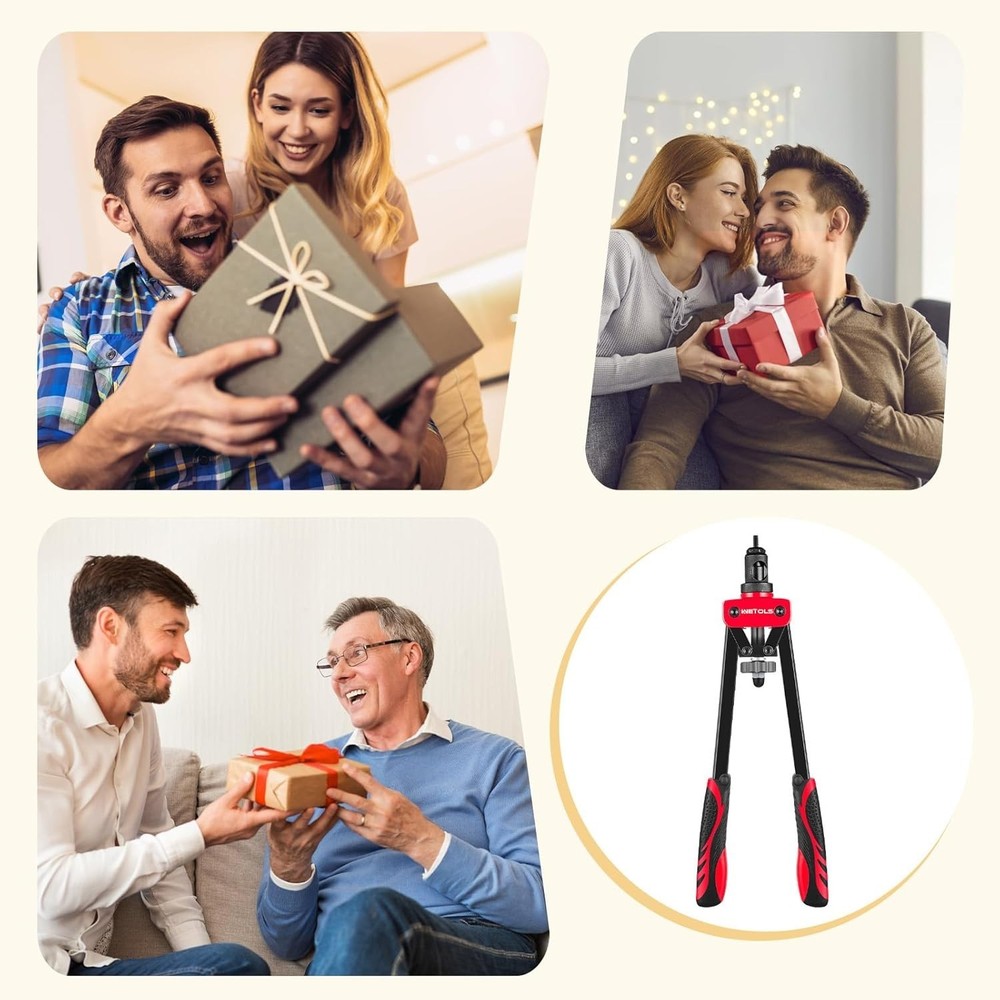 Durable Rivnut Tool Kit for Easy Riveting with Interchangeable Mandrels