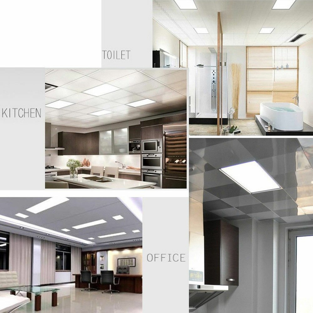 2x4Ft LED Panel Troffer Edge-Lit Flat (4 Pack) 75 Watt,7800LM Drop Ceiling Light