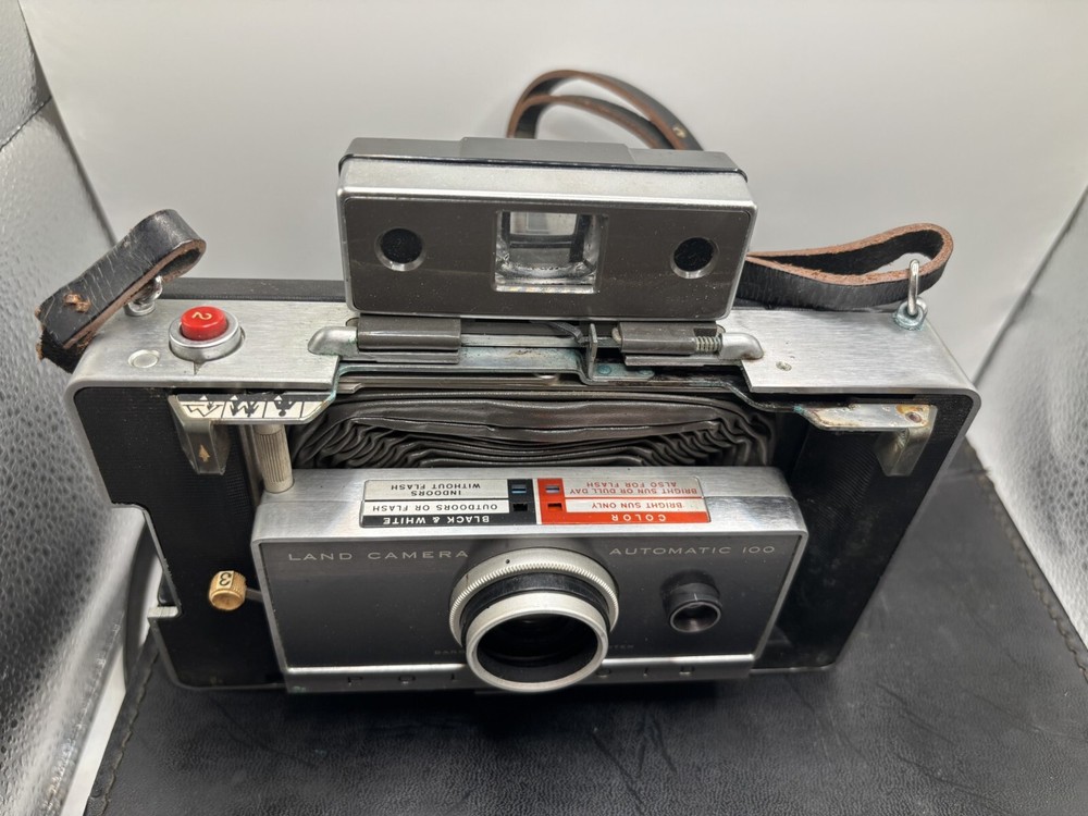 Polaroid Automatic 100 Land Camera With Case And Manual - Untested