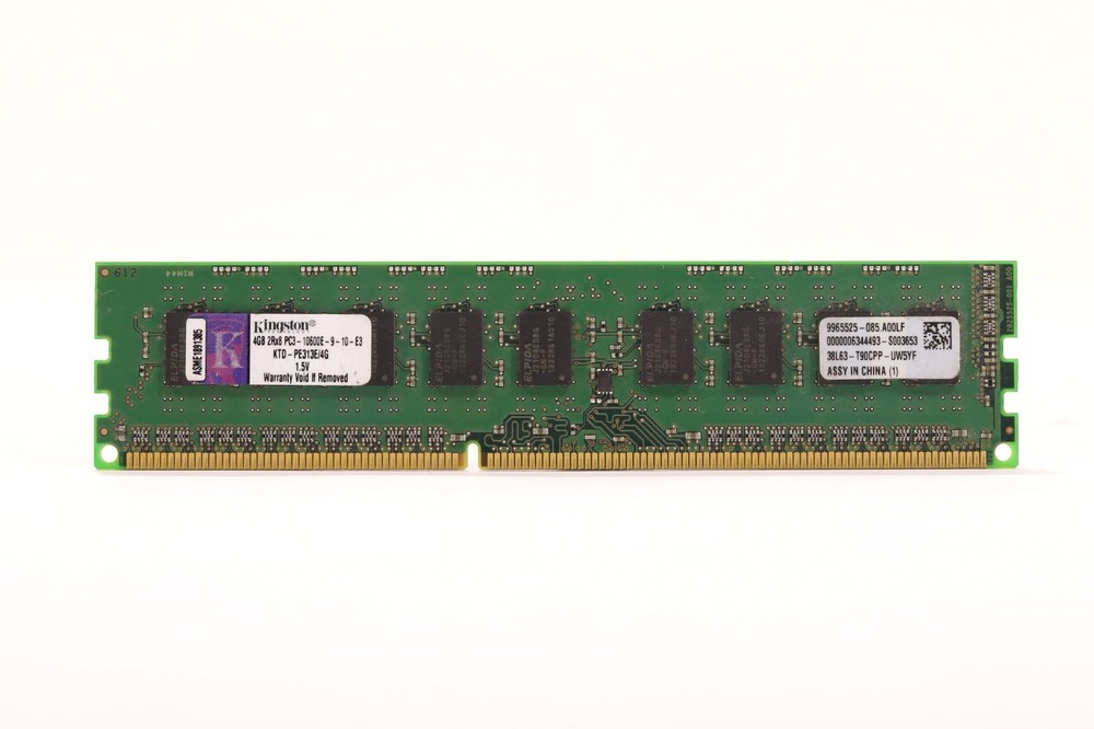 Kingston 4GB 2Rx8 PC3-10600E-9-10-E3 ECC Unbuffered Server Memory KTD-PE313E/4G